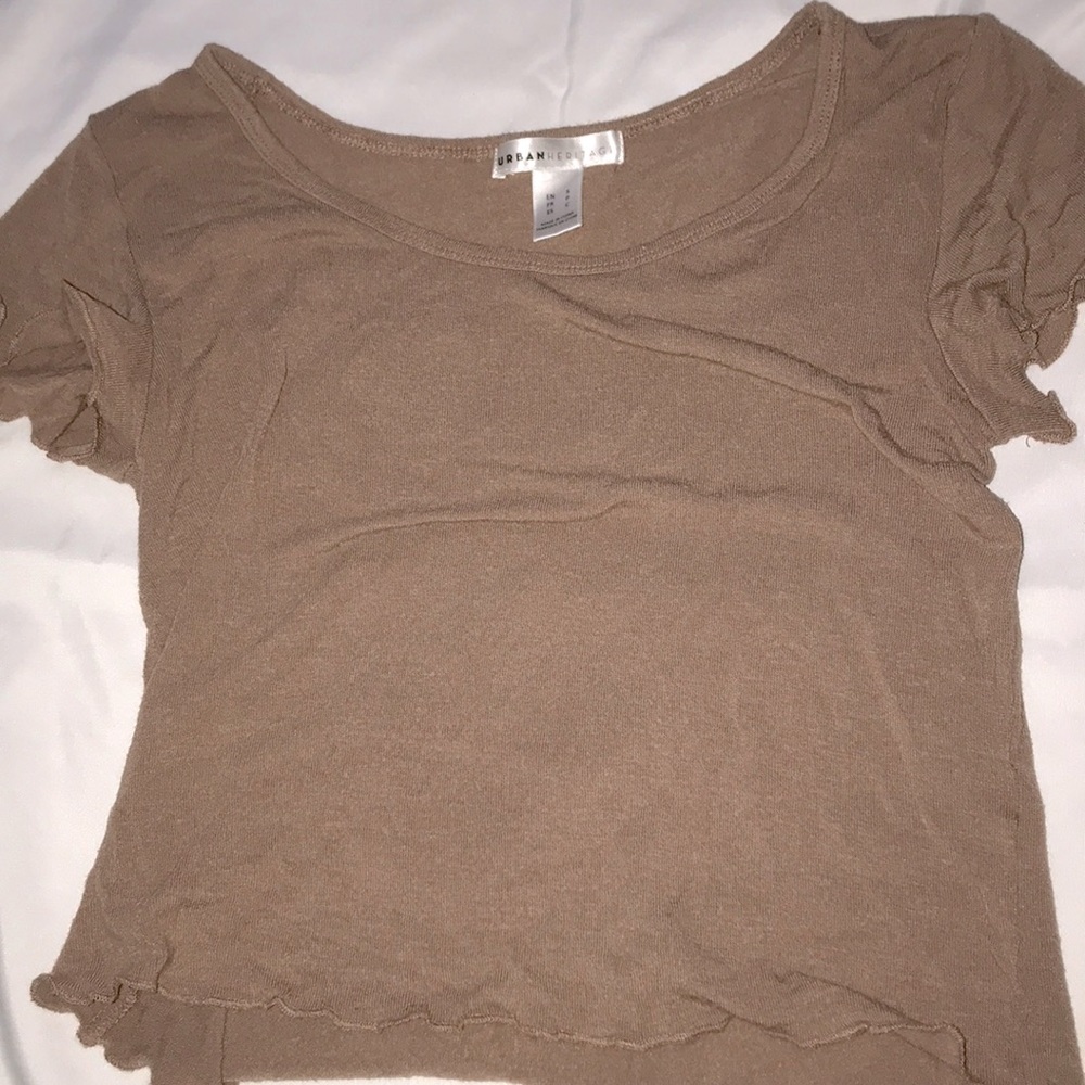 Mandee Lettuce-Edge Cropped Tee